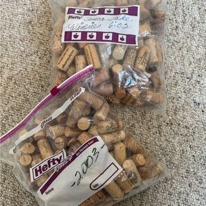 Bags of Natural Cork Wine Stoppers - Tan